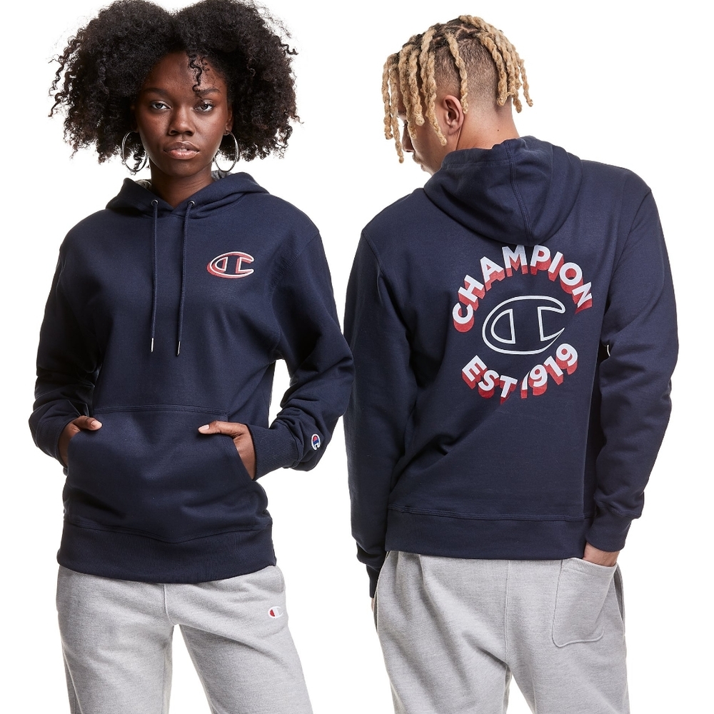 Champion NWT Navy Powerblend Hoodie Sz L